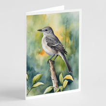 Load image into Gallery viewer, Florida Northern Mockingbird Greeting Cards - Blank Note Cards – 8-Pack of Artist-Designed Cards with Envelopes