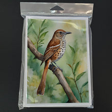 Load image into Gallery viewer, Georgia Brown Thrasher Greeting Cards - Blank Note Cards – 8-Pack of Artist-Designed Cards with Envelopes