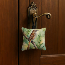 Load image into Gallery viewer, Georgia Brown Thrasher Hanging Square Fabric Ornament 3.5 × 3.5