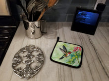 Load image into Gallery viewer, Rubythroated Hummingbird Pot Holders - Set of 2 Decorative Kitchen Helpers | Made in the USA