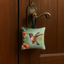 Load image into Gallery viewer, Rufous Hummingbird Hanging Square Fabric Ornament 3.5 × 3.5