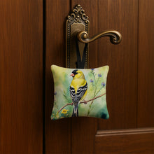 Load image into Gallery viewer, American Goldfinch Hanging Square Fabric Ornament 3.5 × 3.5