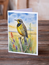 Load image into Gallery viewer, Kansas Western Meadowlark Greeting Cards - Blank Note Cards – 8-Pack of Artist-Designed Cards with Envelopes