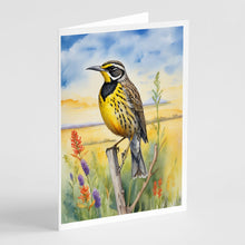Load image into Gallery viewer, Kansas Western Meadowlark Greeting Cards - Blank Note Cards – 8-Pack of Artist-Designed Cards with Envelopes