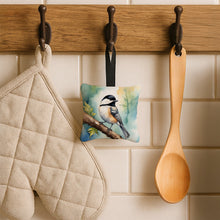 Load image into Gallery viewer, Massachusetts Blackcapped Chickadee Hanging Square Fabric Ornament 3.5 × 3.5