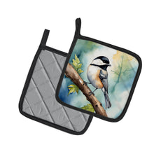 Load image into Gallery viewer, Massachusetts Blackcapped Chickadee Pot Holders - Set of 2 Decorative Kitchen Helpers | Made in the USA