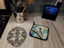 Load image into Gallery viewer, Massachusetts Blackcapped Chickadee Pot Holders - Set of 2 Decorative Kitchen Helpers | Made in the USA
