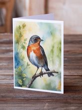 Load image into Gallery viewer, Michigan American Robin Greeting Cards - Blank Note Cards – 8-Pack of Artist-Designed Cards with Envelopes