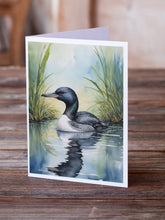 Load image into Gallery viewer, Minnesota Common Loon Greeting Cards - Blank Note Cards – 8-Pack of Artist-Designed Cards with Envelopes