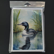 Load image into Gallery viewer, Minnesota Common Loon Greeting Cards - Blank Note Cards – 8-Pack of Artist-Designed Cards with Envelopes