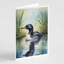Load image into Gallery viewer, Minnesota Common Loon Greeting Cards - Blank Note Cards – 8-Pack of Artist-Designed Cards with Envelopes