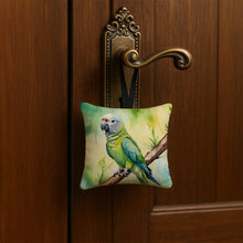 Load image into Gallery viewer, Monk Parakeet Hanging Square Fabric Ornament 3.5 × 3.5