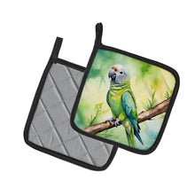 Load image into Gallery viewer, Monk Parakeet Pot Holders - Set of 2 Decorative Kitchen Helpers | Made in the USA