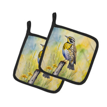 Load image into Gallery viewer, Montana Western Meadowlark Pot Holders - Set of 2 Decorative Kitchen Helpers | Made in the USA