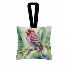Load image into Gallery viewer, New Hampshire Purple Finch Hanging Square Fabric Ornament 3.5 × 3.5