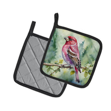Load image into Gallery viewer, New Hampshire Purple Finch Pot Holders - Set of 2 Decorative Kitchen Helpers | Made in the USA