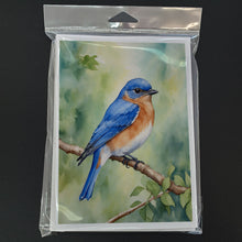 Load image into Gallery viewer, New York Eastern Bluebird Greeting Cards - Blank Note Cards – 8-Pack of Artist-Designed Cards with Envelopes