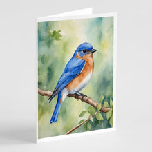 Load image into Gallery viewer, New York Eastern Bluebird Greeting Cards - Blank Note Cards – 8-Pack of Artist-Designed Cards with Envelopes