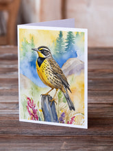Load image into Gallery viewer, Oregon Western Meadowlark Greeting Cards - Blank Note Cards – 8-Pack of Artist-Designed Cards with Envelopes