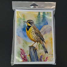 Load image into Gallery viewer, Oregon Western Meadowlark Greeting Cards - Blank Note Cards – 8-Pack of Artist-Designed Cards with Envelopes