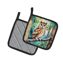 Load image into Gallery viewer, Oriental Bay Owl Pot Holders - Set of 2 Decorative Kitchen Helpers | Made in the USA