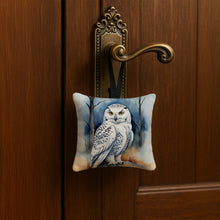Load image into Gallery viewer, Snowy Owl Hanging Square Fabric Ornament 3.5 × 3.5