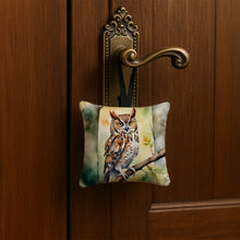 Load image into Gallery viewer, Eastern Screech Owl Hanging Square Fabric Ornament 3.5 × 3.5