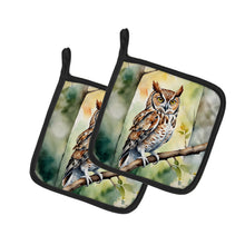 Load image into Gallery viewer, Eastern Screech Owl Pot Holders - Set of 2 Decorative Kitchen Helpers | Made in the USA