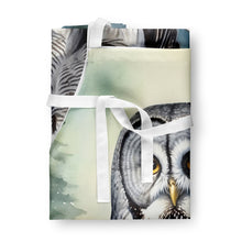 Load image into Gallery viewer, Great Gray Owl Apron – Artist-Designed Kitchen, BBQ &amp; Craft Apron
