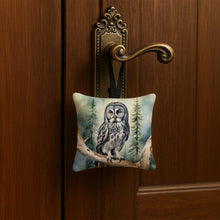 Load image into Gallery viewer, Great Gray Owl Hanging Square Fabric Ornament 3.5 × 3.5
