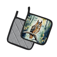 Load image into Gallery viewer, LongEared Owl Pot Holders - Set of 2 Decorative Kitchen Helpers | Made in the USA