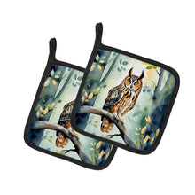 Load image into Gallery viewer, LongEared Owl Pot Holders - Set of 2 Decorative Kitchen Helpers | Made in the USA