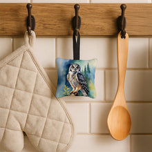 Load image into Gallery viewer, Northern Hawk Owl Hanging Square Fabric Ornament 3.5 × 3.5