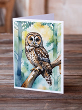 Load image into Gallery viewer, Spotted Owl Greeting Cards - Blank Note Cards – 8-Pack of Artist-Designed Cards with Envelopes