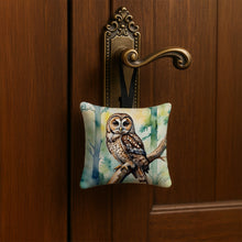 Load image into Gallery viewer, Spotted Owl Hanging Square Fabric Ornament 3.5 × 3.5