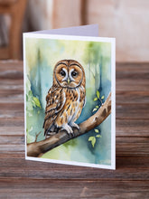 Load image into Gallery viewer, Tawny Owl Greeting Cards - Blank Note Cards – 8-Pack of Artist-Designed Cards with Envelopes