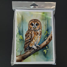 Load image into Gallery viewer, Tawny Owl Greeting Cards - Blank Note Cards – 8-Pack of Artist-Designed Cards with Envelopes