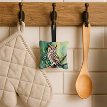 Load image into Gallery viewer, Western Screech Owl Hanging Square Fabric Ornament 3.5 × 3.5