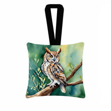 Load image into Gallery viewer, Western Screech Owl Hanging Square Fabric Ornament 3.5 × 3.5