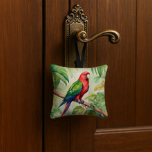Load image into Gallery viewer, Eclectus Parrot Hanging Square Fabric Ornament 3.5 × 3.5