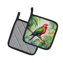 Load image into Gallery viewer, Eclectus Parrot Pot Holders - Set of 2 Decorative Kitchen Helpers | Made in the USA