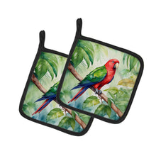 Load image into Gallery viewer, Eclectus Parrot Pot Holders - Set of 2 Decorative Kitchen Helpers | Made in the USA