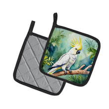 Load image into Gallery viewer, Sulphurcrested Cockatoo Pot Holders - Set of 2 Decorative Kitchen Helpers | Made in the USA