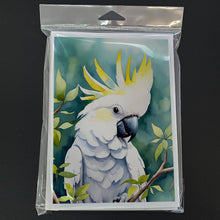 Load image into Gallery viewer, Sulphurcrested Cockatoo Greeting Cards - Blank Note Cards – 8-Pack of Artist-Designed Cards with Envelopes