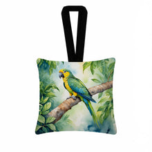 Load image into Gallery viewer, Yellownaped Amazon Parrot Hanging Square Fabric Ornament 3.5 × 3.5
