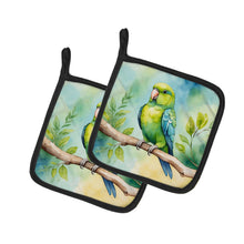 Load image into Gallery viewer, Parrotlet Pot Holders - Set of 2 Decorative Kitchen Helpers | Made in the USA
