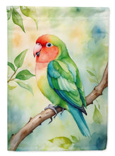 Load image into Gallery viewer, Peachfaced Lovebird Garden Flag –  Garden Flag by Caroline's Treasures
