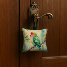 Load image into Gallery viewer, Peachfaced Lovebird Hanging Square Fabric Ornament 3.5 × 3.5