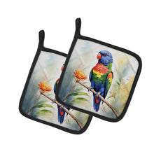 Load image into Gallery viewer, Rainbow Lorikeet Pot Holders - Set of 2 Decorative Kitchen Helpers | Made in the USA