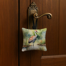 Load image into Gallery viewer, Sandhill Crane Hanging Square Fabric Ornament 3.5 × 3.5